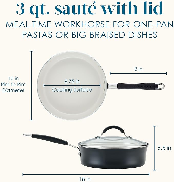Rachael Ray Cucina Ceramic Nonstick Saute Pan - Image 2