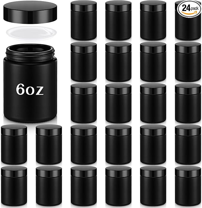 Domensi 24 Pcs Bulk 6oz Glass Jars by Domensi