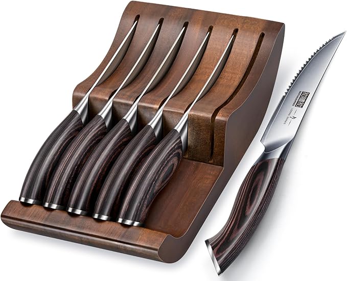 HOSHANHO Steak Knives Set of 6 by HOSHANHO