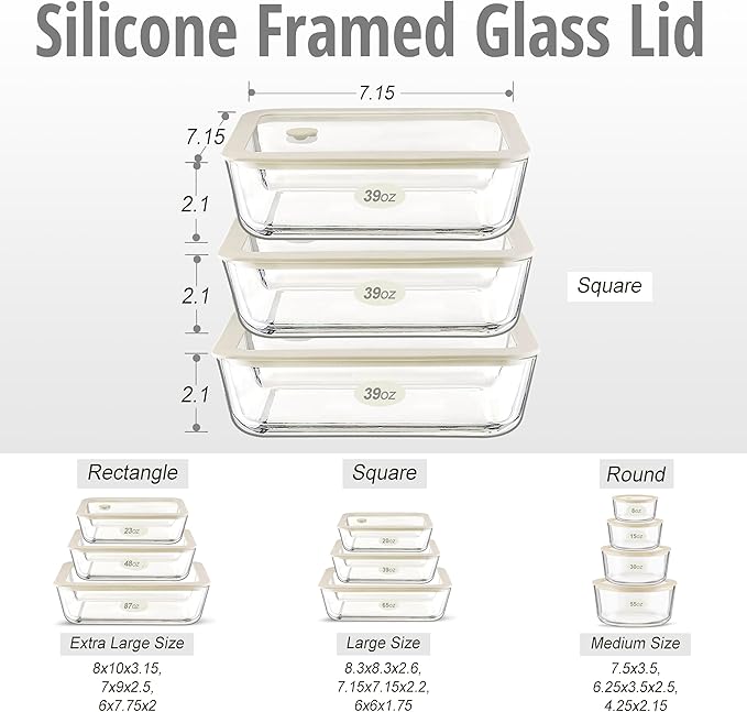 Urban Green Glass Food Container Set - Image 3