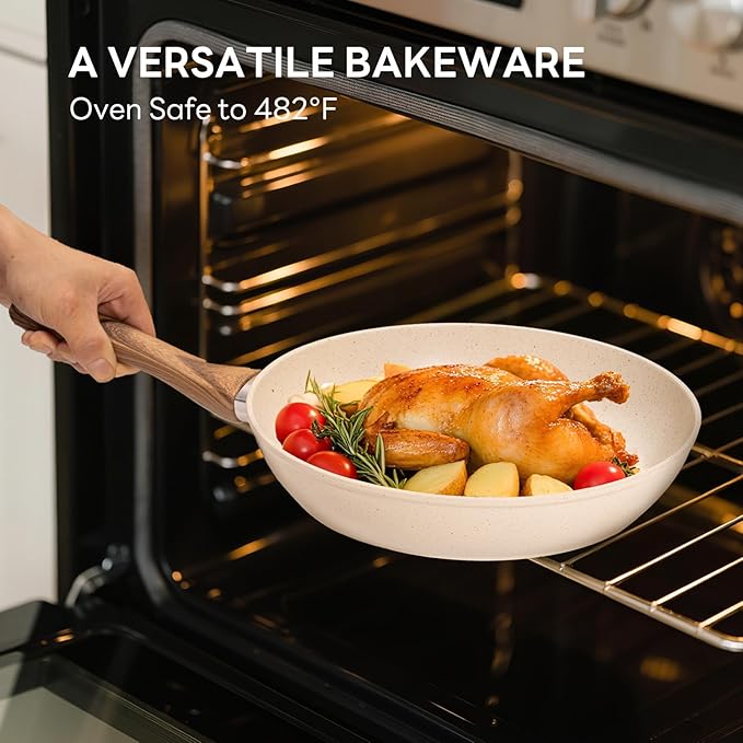 NEWBULIG 17-Piece Nonstick Cookware Set, Non-Toxic Pots and Pans - Image 7
