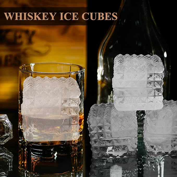 2 Pack Whiskey Ice Cubes Mold, Silicone Ice Cube Trays - Image 2