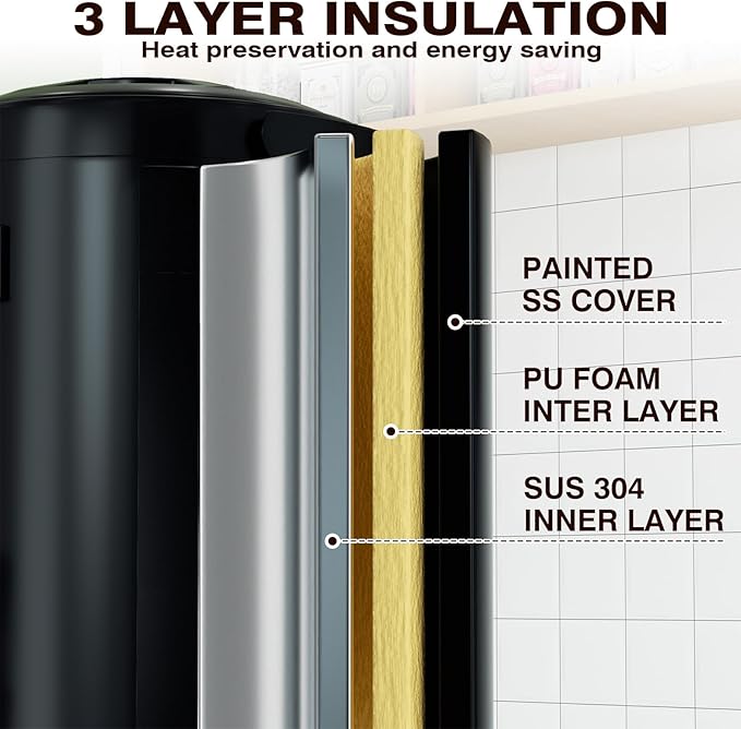 Electric Heating Insulated Beverage Dispenser-12 L/3.2 Gallon Hot Drink Beverage - Image 5