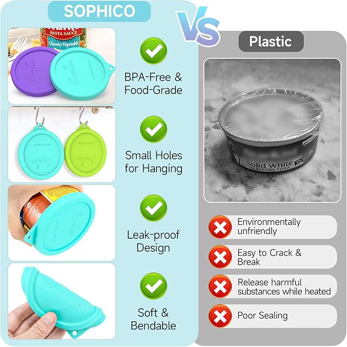 4PCs 3.4-inch Silicone Can Lids - Image 4