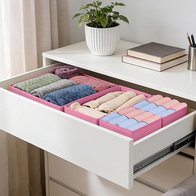 Drawer Organizer Clothes, 16 Pack Dresser Organizer Bins, Foldable Closet - Image 6
