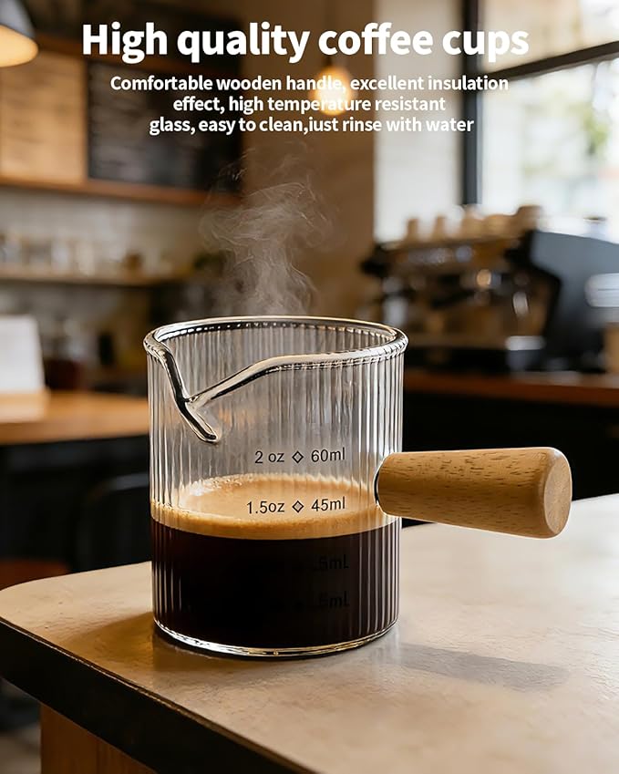 Espresso Measuring Cup 2 OZ, Espresso Glass Cups - Image 3