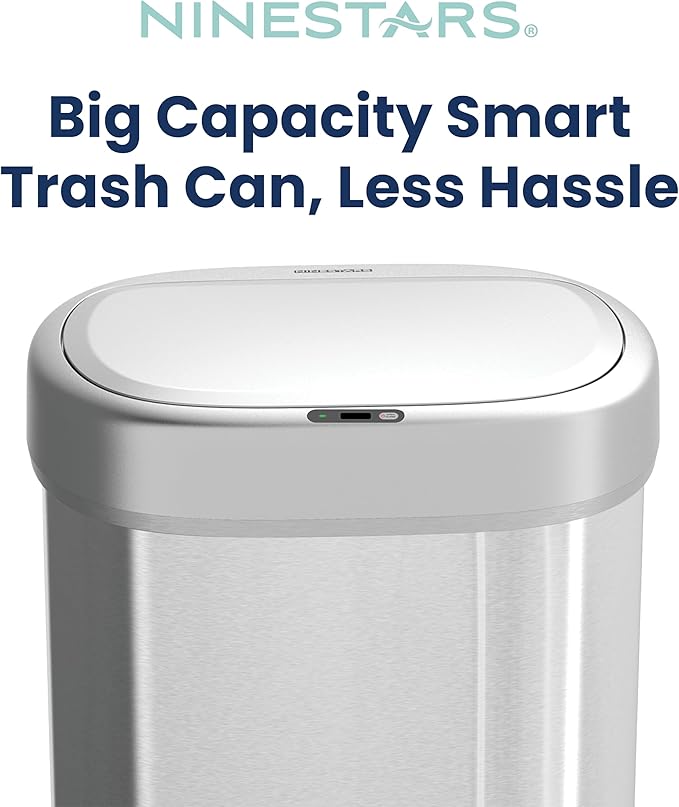 Ninestars DZT-80-24 Automatic Motion Sensor Trash Can - Image 3