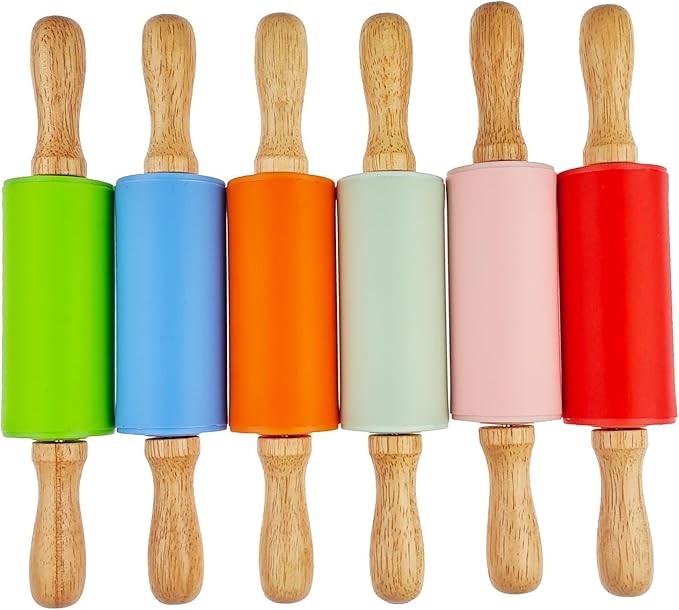 18 Pack Small Rolling Pin for Kids, 9 Inch Kids Rolling Pin for Home Kitchen - Image 5