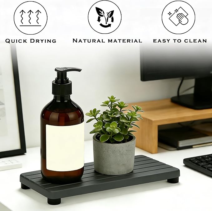 2PCS Stone Drying Tray, Water Absorbing Stone Tray - Image 6