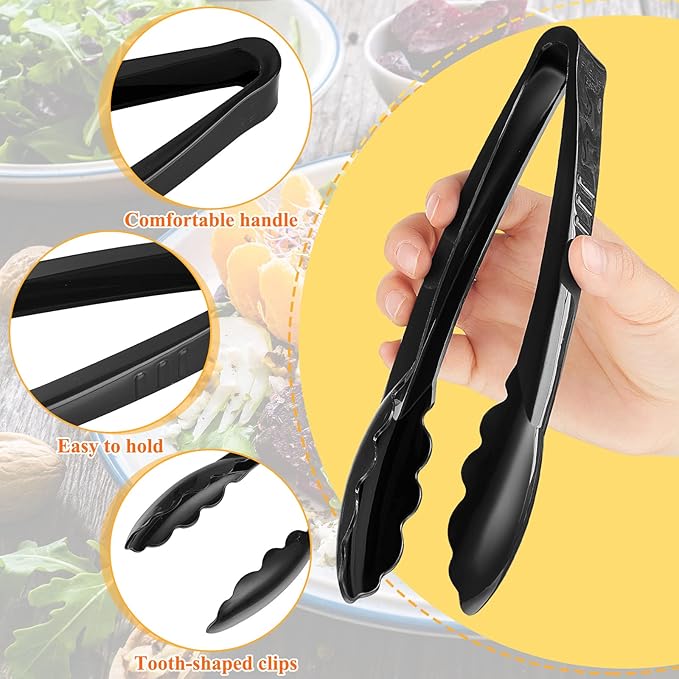 Tessco for you 100 Pcs Plastic Tongs for Serving Bulk, 9 Inch Plastic - Image 3