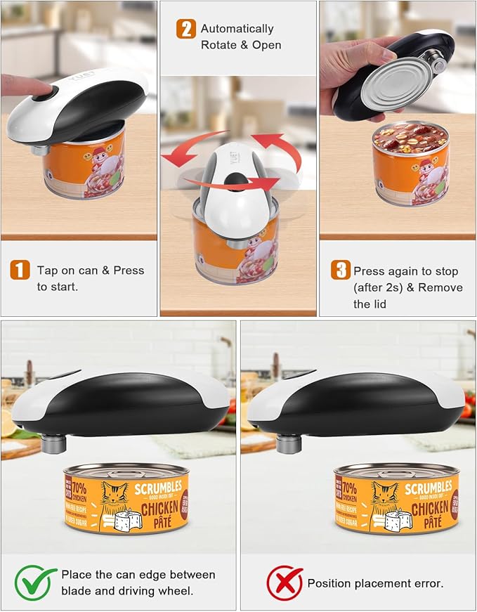 YUET Electric Can Opener, Automatic One-Touch Can Openers - Image 4