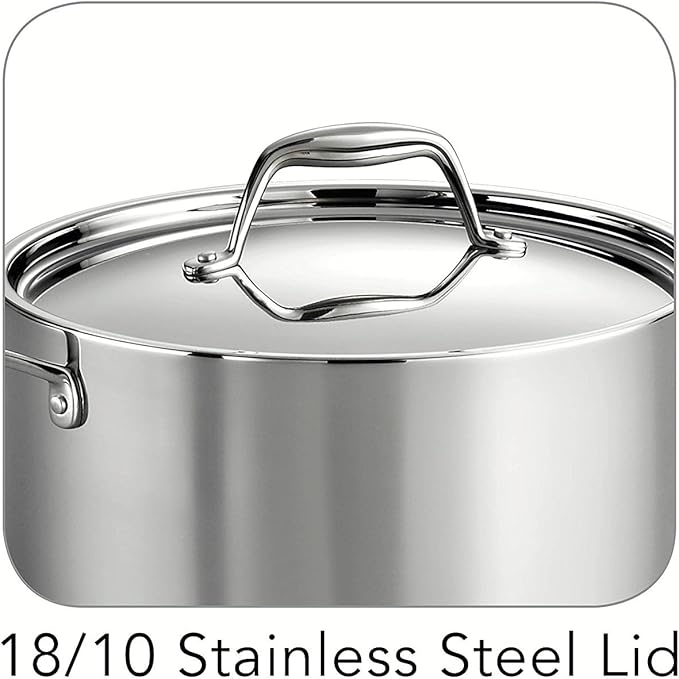 Tramontina Signature Tri-Ply Clad Stainless Steel 6-Quart Sauce Pot - Image 5