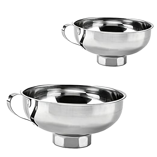 Funnel Set - 2Pcs Stainless Steel Ideal by Unknown