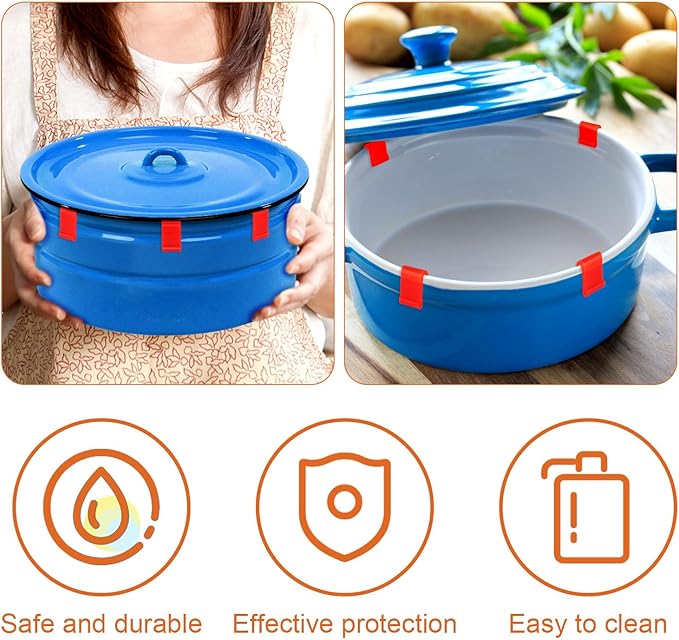 12pcs Dutch Oven Lid Protector Clips, Silicone Cookware Pan Protector Clips Pot - Image 6