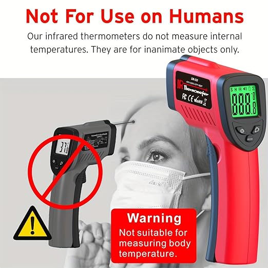 DEASOMIYE Infrared Thermometer Gun, -58℉～1022℉ Laser Thermometer Temperature Gun - Image 7