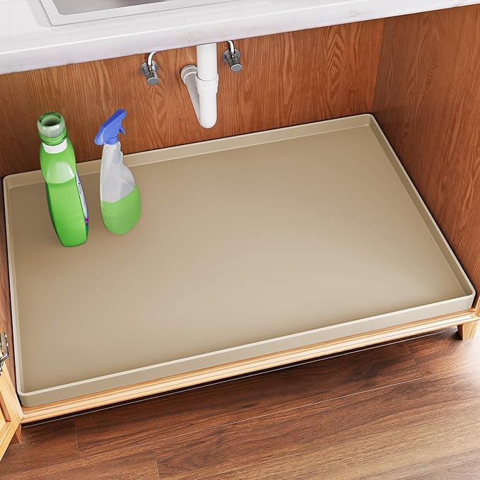 FLATO Waterproof Under Sink Mat 37" x 22" Shelf Liner by Unknown