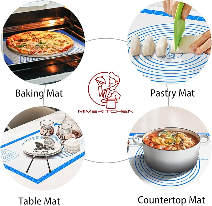 Silicone Pastry Mat for Dough Rolling, Silicone Baking Mat - Image 5