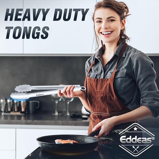 Eddeas All Metal Tongs For Cooking - Image 5