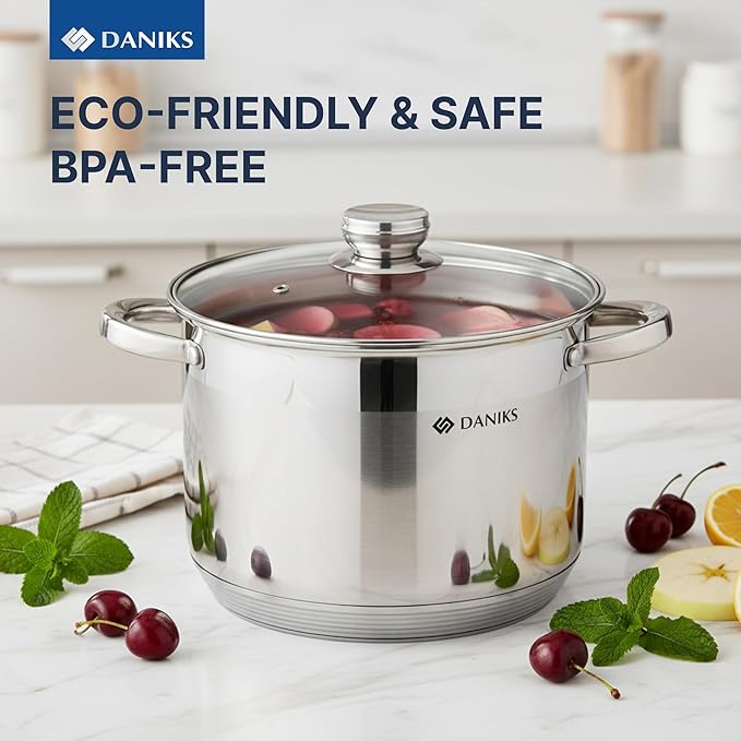 Daniks Standard 11-Piece Stainless Steel Cookware Set - Image 9