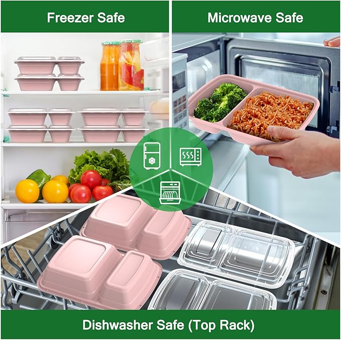 Dealusy 50 Pack 28 oz Meal Prep Containers Reusable - Image 5