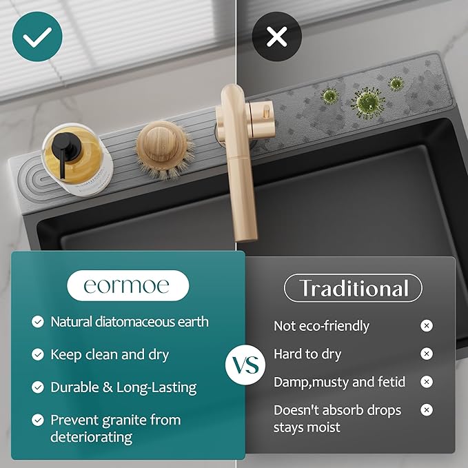 eormoe Diatomite Kitchen Faucet Mat - Image 6