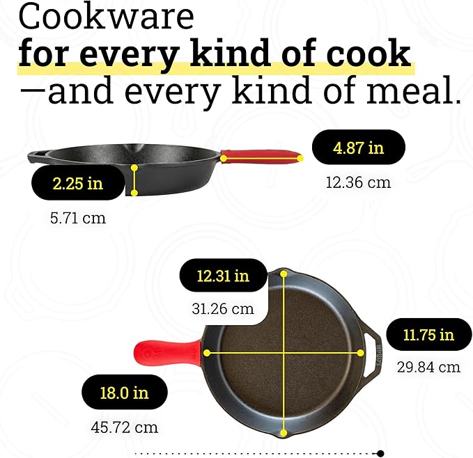 Lodge Seasoned Cast Iron Skillet 12 Inches - Image 6