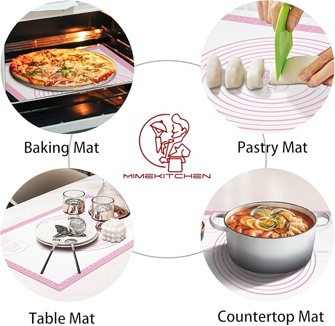Non-stick Silicone Pastry Mat, Silicone Baking Mat - Image 3
