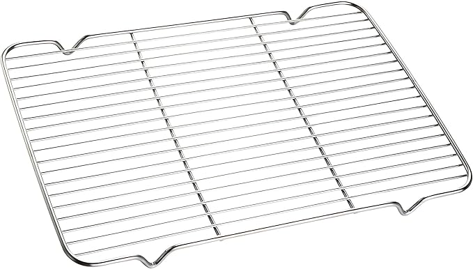 Oven Roasting Rack 11 x 15.4 inch Rectangle Baking Cooling Steaming Grilling by Turbokey