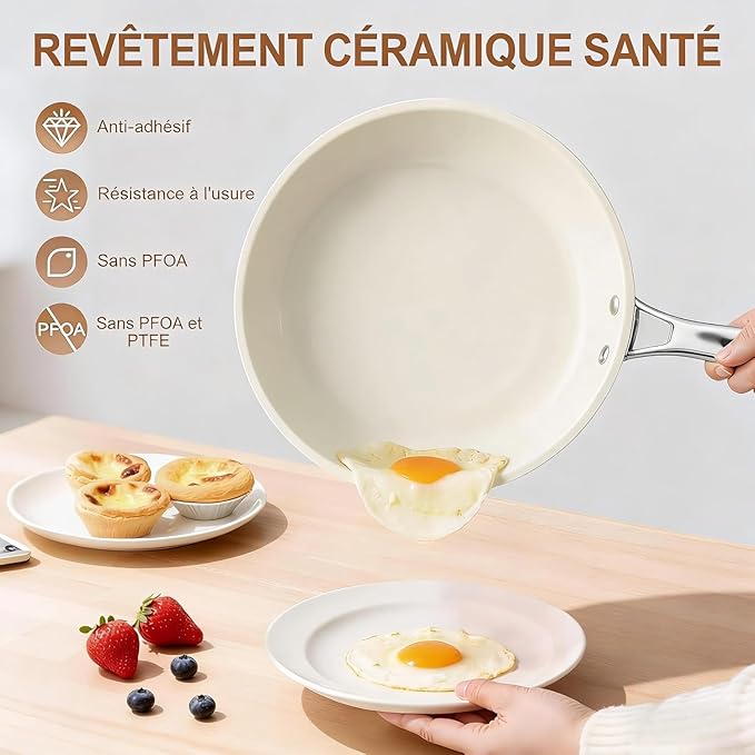 9.25 Inch Ceramic Nonstick Frying Pan - Image 3