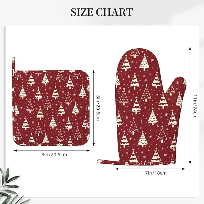Christmas Oven Mitts and Pot Holders Set - Image 3