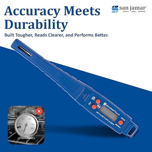San Jamar Escali IPX7 Waterproof Digital Thermometer – THDGWP -40°F to 450°F - Image 6