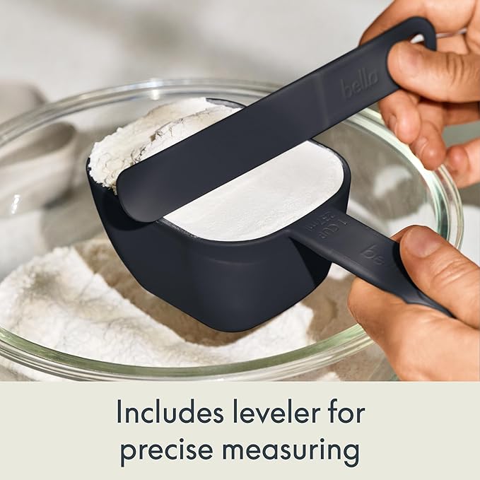 bella 9-Piece Nested Measuring Cups & Spoons Set, 4 Cups, 4 spoons, 1 Leveler - Image 7