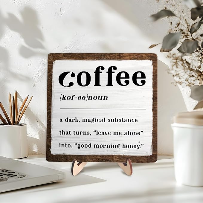 Coffee Bar Sign Plaque for Coffee Bar Station, Vintage Wooden Java Sign Decor - Image 3