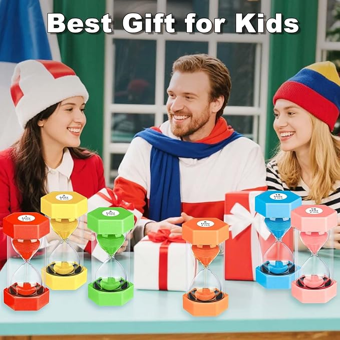 Hourglass 3 Minute Sand Timer, Colorful Hour Glass Sandglass - Image 8