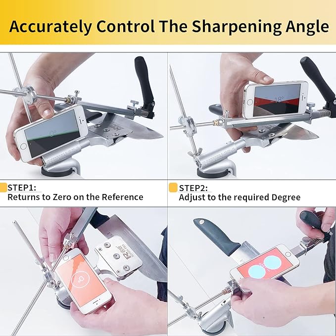 CWOVRS Knife Sharpening System, RX-008 Professional Knife Sharpener, 360° Flip - Image 6