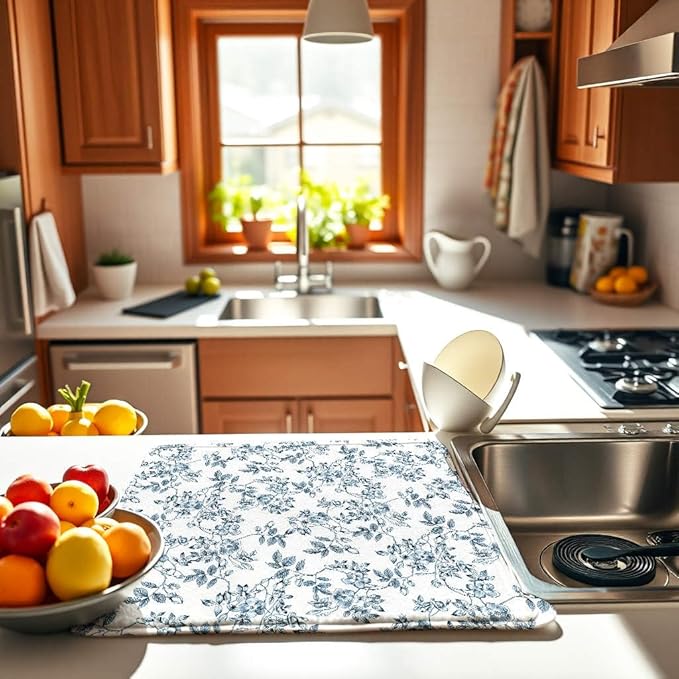 Floral Spring Large Dish Drying Mat - Image 3
