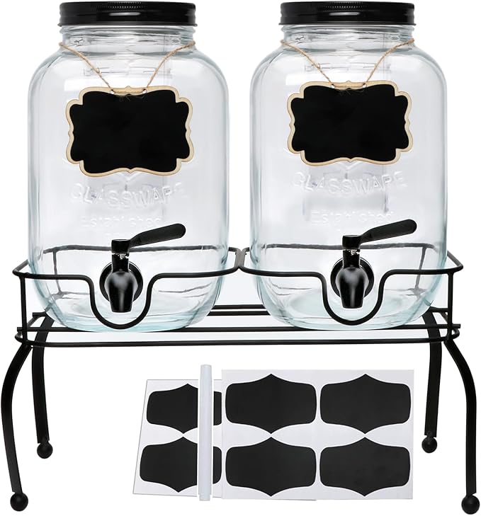 1-Gallon Drink Dispenser, Accguan Glass Water Dispenser by Accguan