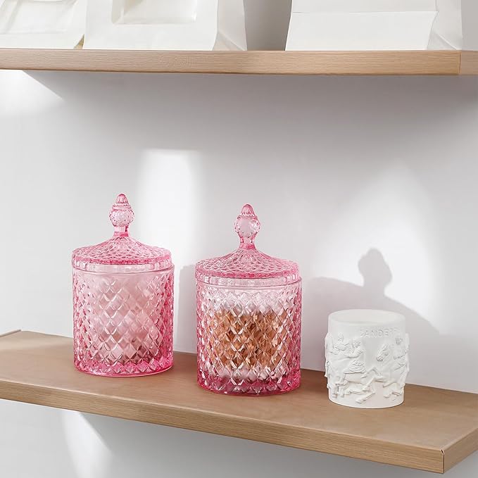 rejomiik Qtip Holder Glass Apothecary Jars - Image 4