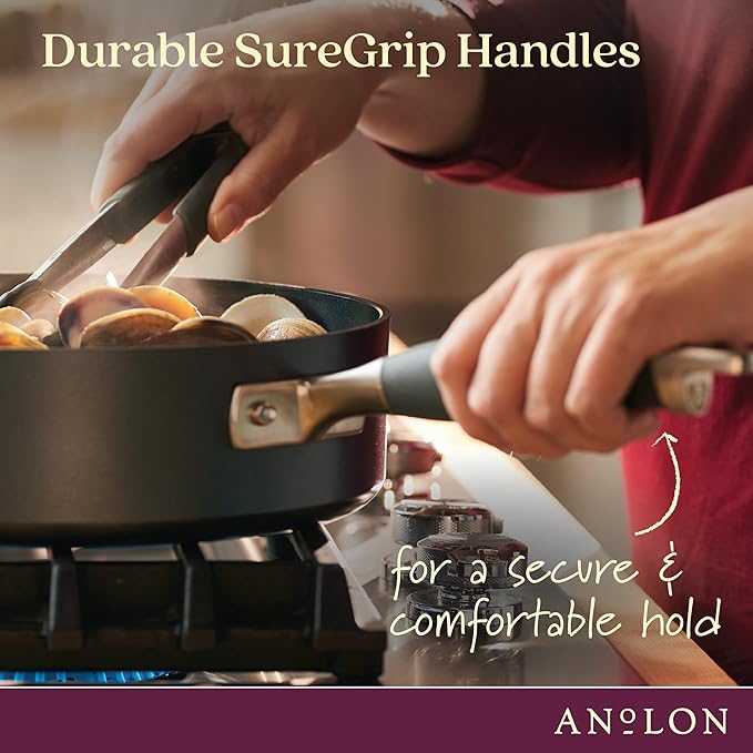 Anolon Advanced Home Hard-Anodized Nonstick Wide Stock Pot/Stockpot - Image 6