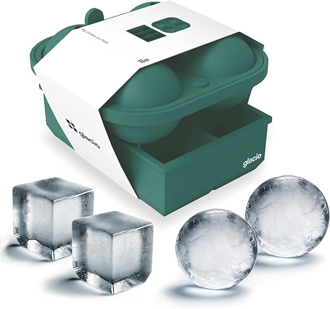 Ball Ice Cube Tray and Big Ice Cube Molds by glacio