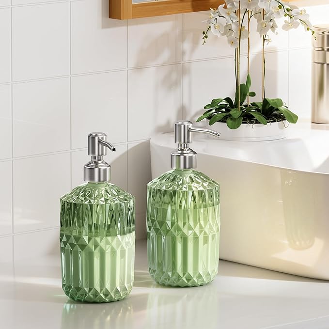 AmazerBath Soap Dispenser, 14.2OZ Refillable Hand Bottles Bathroom Kitchen - Image 6
