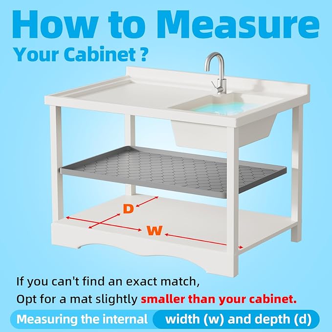 Winisok Silicone Under Sink Mat 34" x 22", kitchen Essentials and Gadgets - Image 6