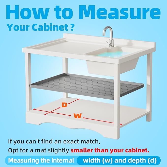 Winisok Silicone Under Sink Mat 25" x 22", kitchen Essentials and Gadgets - Image 6