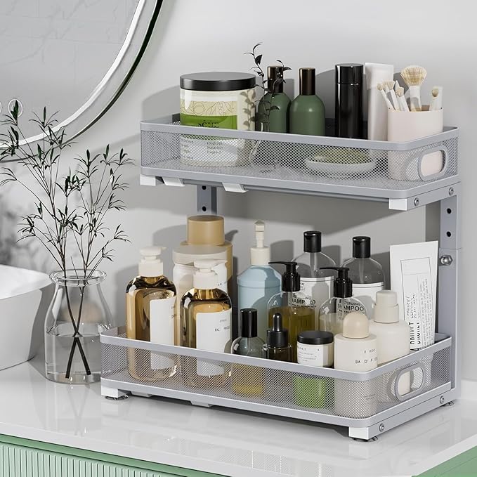 Under Sink Organizer, High Adjustable 2 Tier Under Sink Organizers and Storage - Image 7