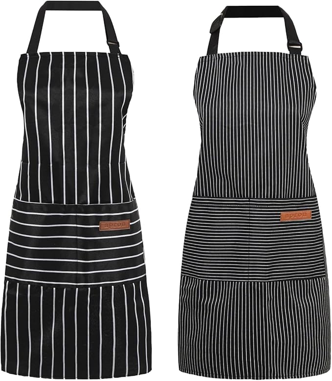 2 Pack Cooking Aprons Adjustable Bib Apron by Unknown