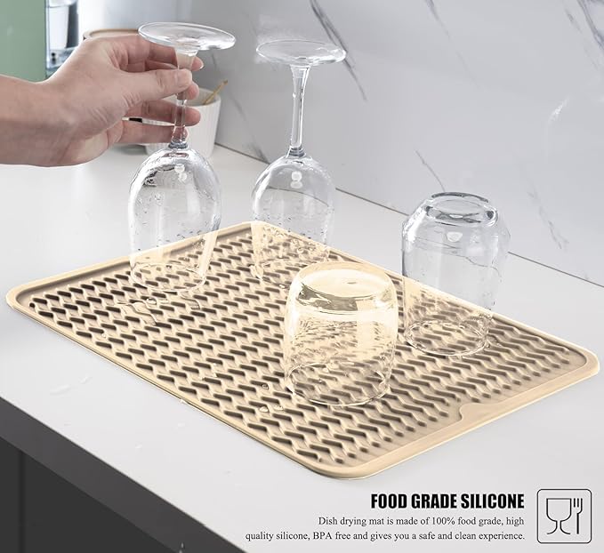 Large 24" x 18" Silicone Dish Drying Mat - Image 5