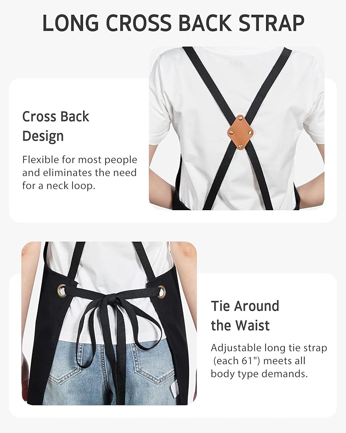 Syntus Chef Apron for Men Women Kitchen Cooking Apron - Image 5