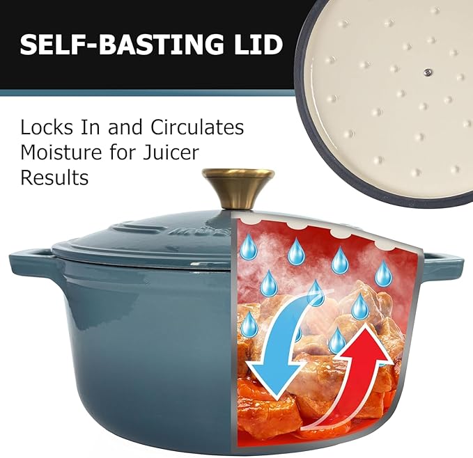 Cast Iron Pot Dutch Oven, Heavy-Duty, Oven-Safe up to 500° F & Across All - Image 3