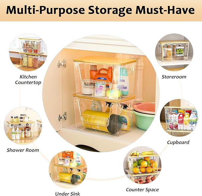 Delamu 2 Set Pantry Organizers and Storage, Trash Bag Holder Under Sink - Image 4