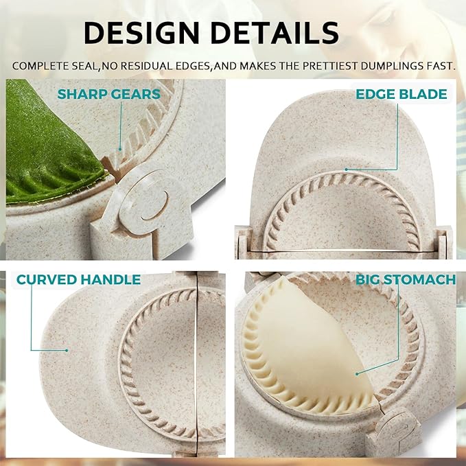 Empanada Maker Press, 5 Inch Extra Large Dumpling Maker Set - Image 4